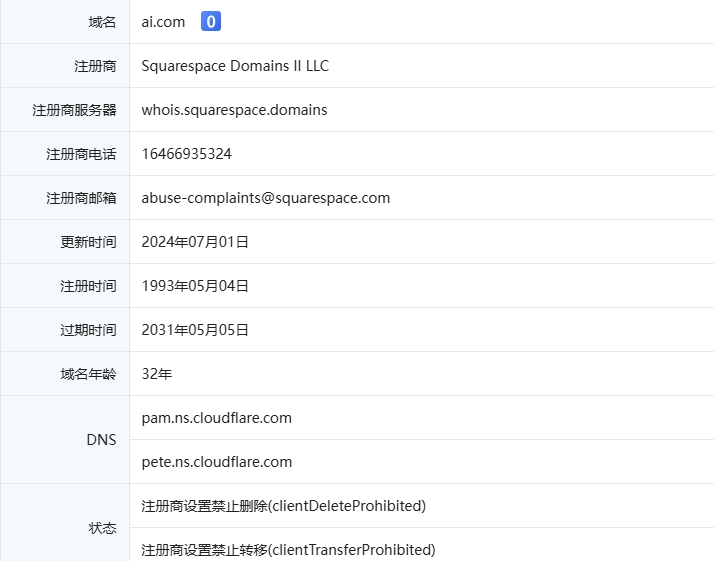 deepseek启用AI.com域名