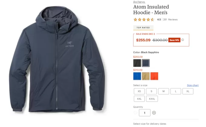 🥈始祖鸟户外棉服怎么样?