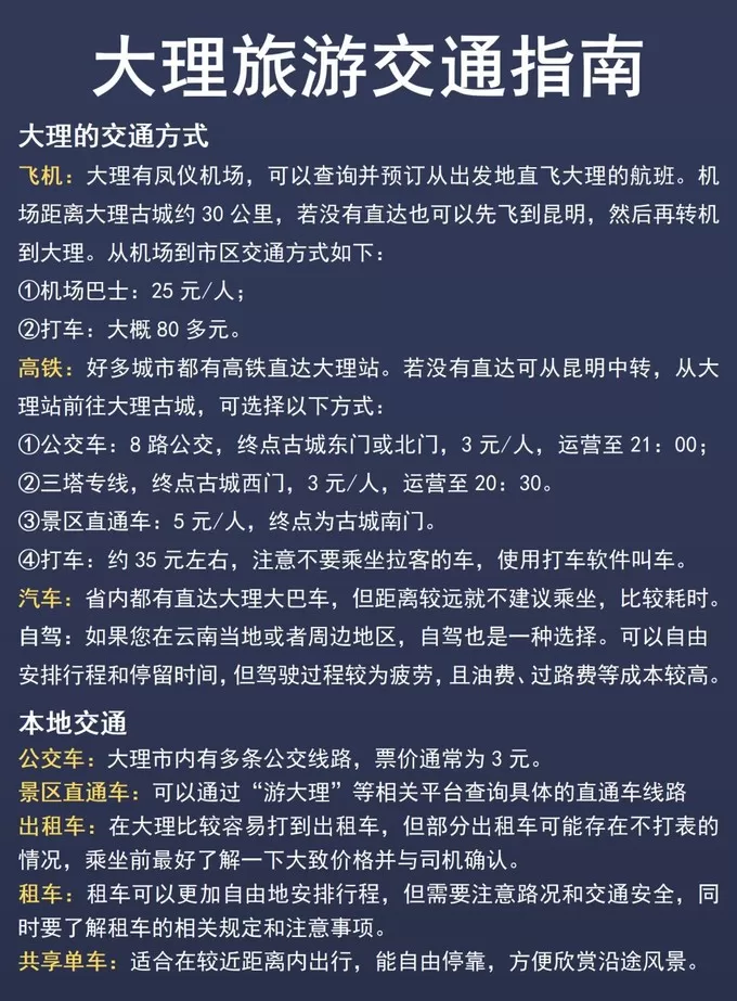 ⭐12月大理保姆级旅游攻略❗️