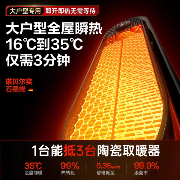 🏅锐舞LN1暖立方取暖器怎么样?评测:ECO省电WIFI智能石墨烯暖风机