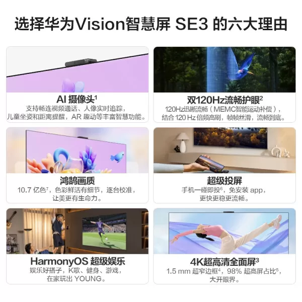 🤬华为VisionSE3HD75KUNA怎么样?评测:AI摄像头超级投屏智能电视