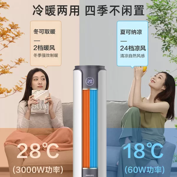 💖飞利浦ACR5166TN暖风机怎么样?评测:加湿负离子净化杀菌APP操控