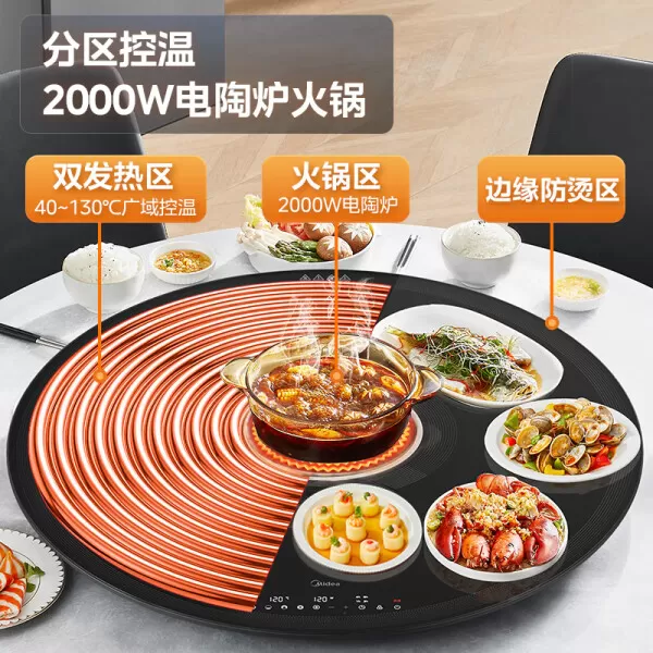 📢美的HBU80YH暖菜板怎么样?评测:十档可调电动旋转保温板