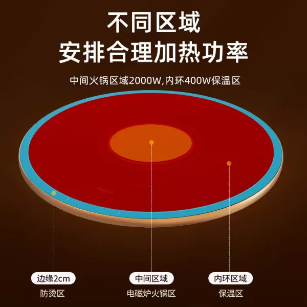 💥志高JJN-N21A暖菜板怎么样?评测:带电磁炉圆形志高暖菜板