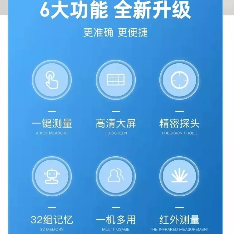 🤬一键精准测温家测宝家用额温枪