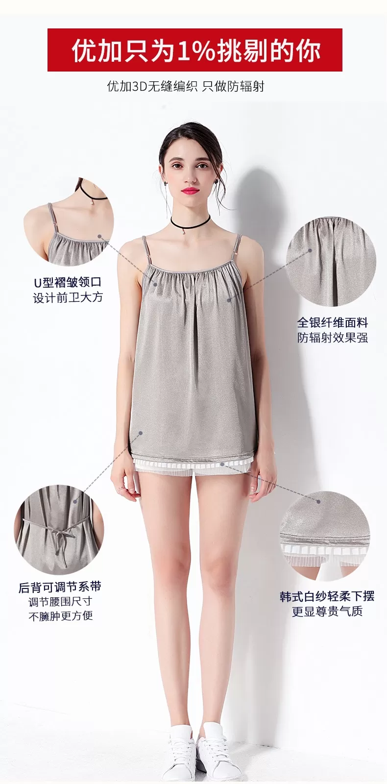 ㊙️优加防辐射服孕妇装吊带怎么样?