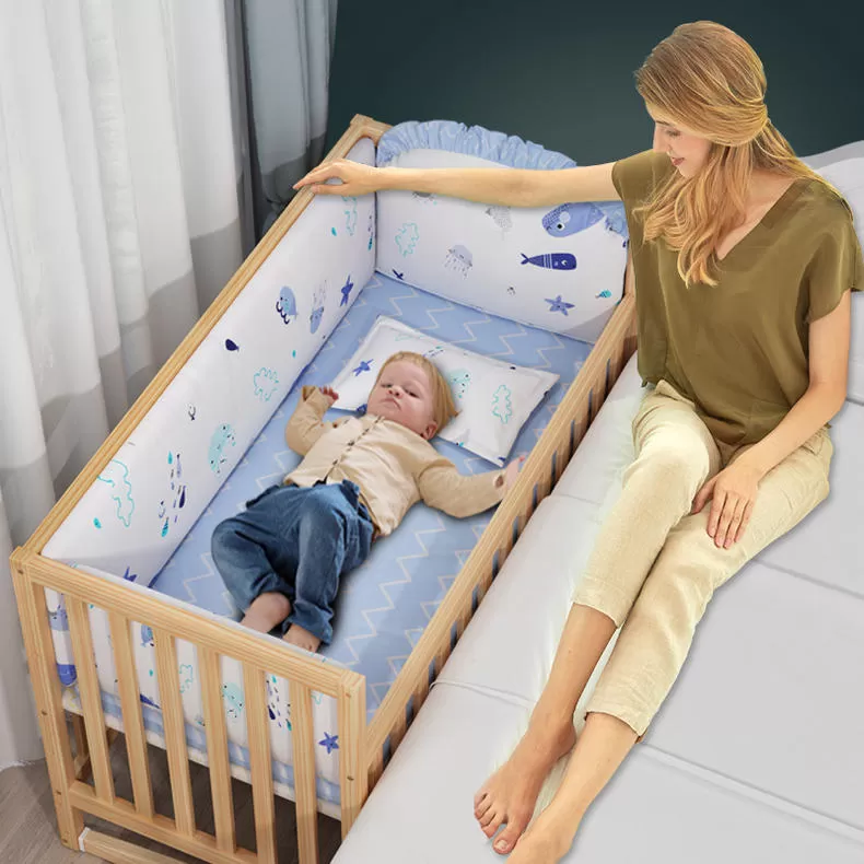 💗牧童坊无漆实木婴儿床怎么样?多功能摇篮床评测