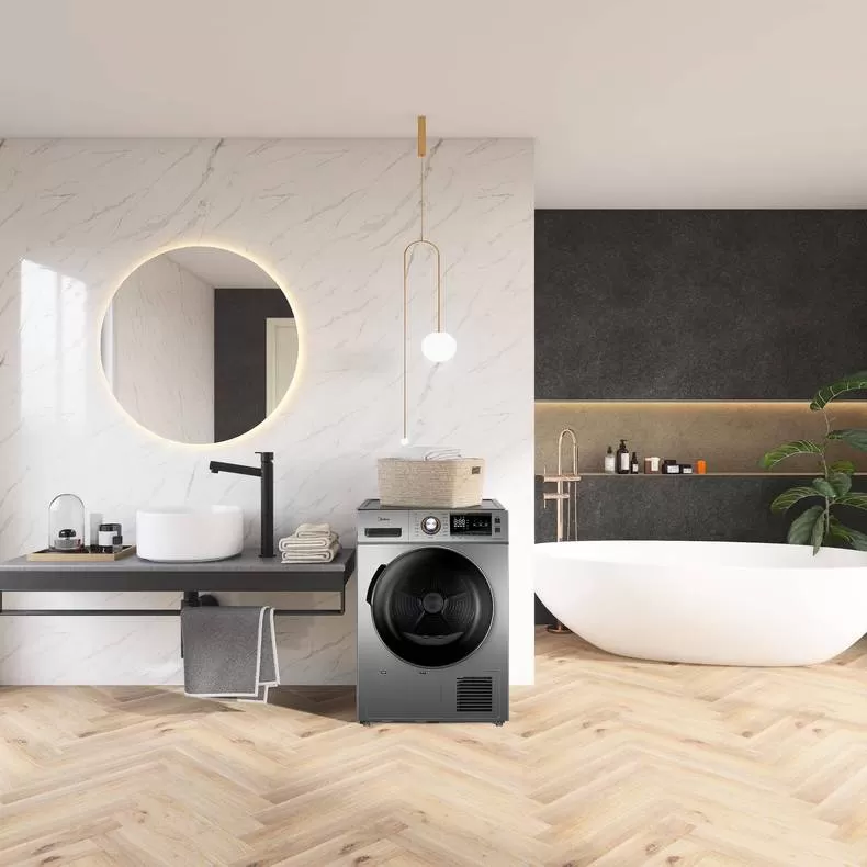 🤬美的除菌干衣机滚筒热泵烘干机MH90-H03Y评测美的烘干机怎么样?