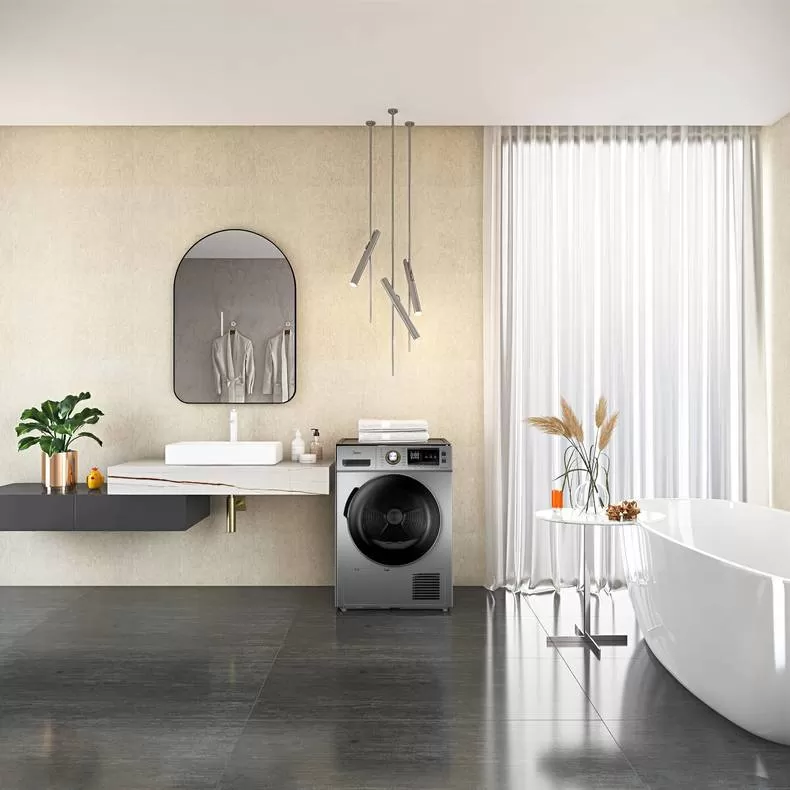 🤬美的除菌干衣机滚筒热泵烘干机MH90-H03Y评测美的烘干机怎么样?